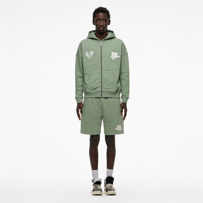 GREEN BASIC SHORTS